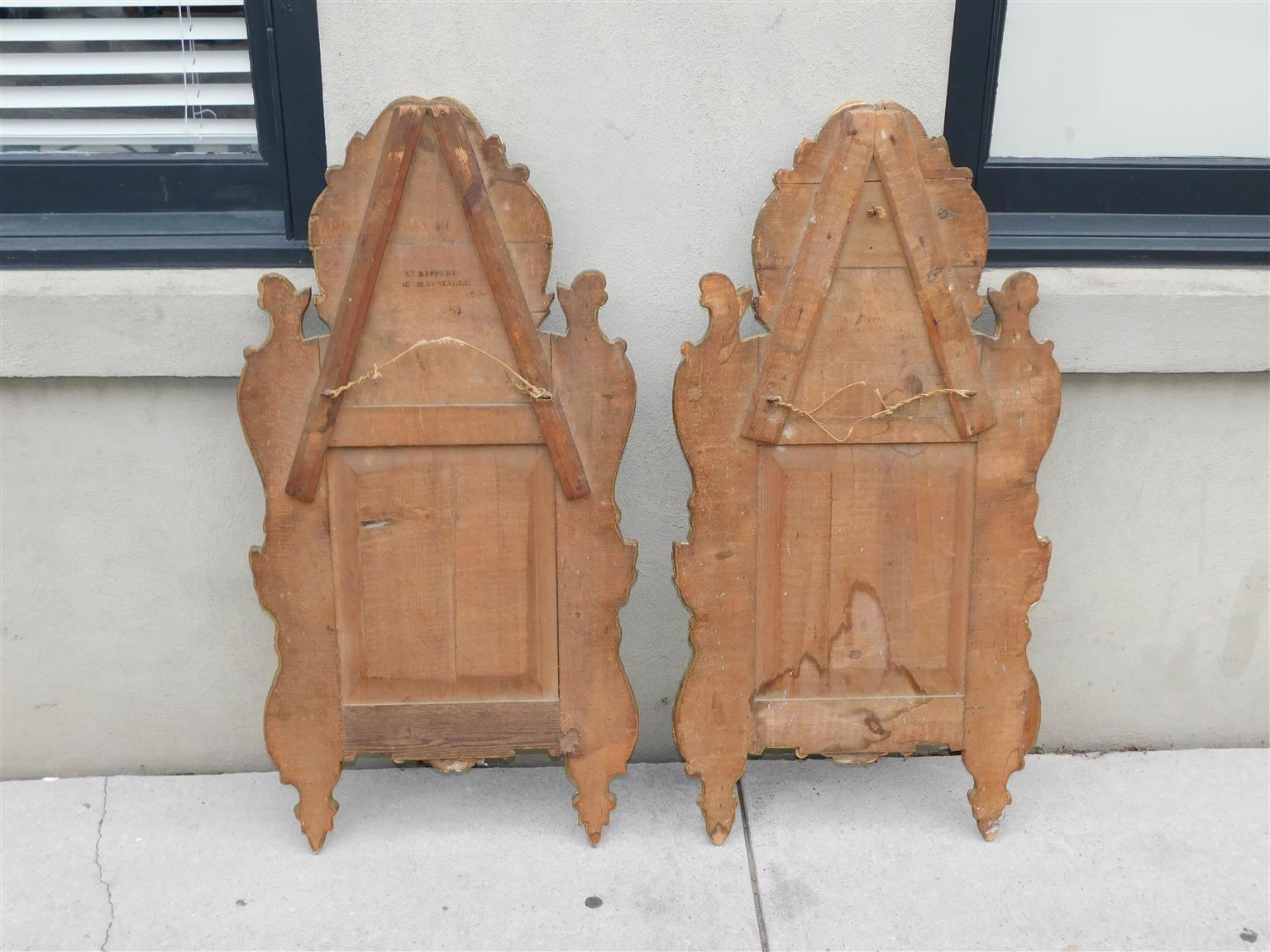 Pair of Italian Neoclassical Gilt Wood Foliage Fruit Basket Wall Mirrors, C 1780 For Sale 4