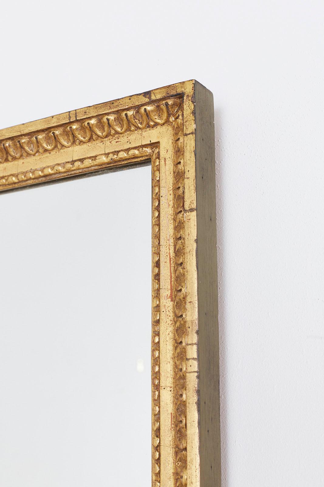 Pair of Italian Neoclassical Giltwood Wall Mirrors 3