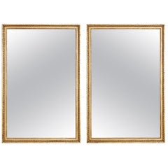 Pair of Italian Neoclassical Giltwood Wall Mirrors