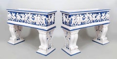 Pair of Italian Neo-Classic Glazed Ferneries