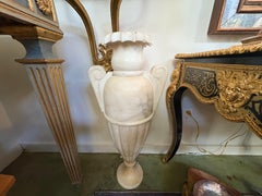 Pair Of Italian Neoclassical Style Alabaster Urn Lamps