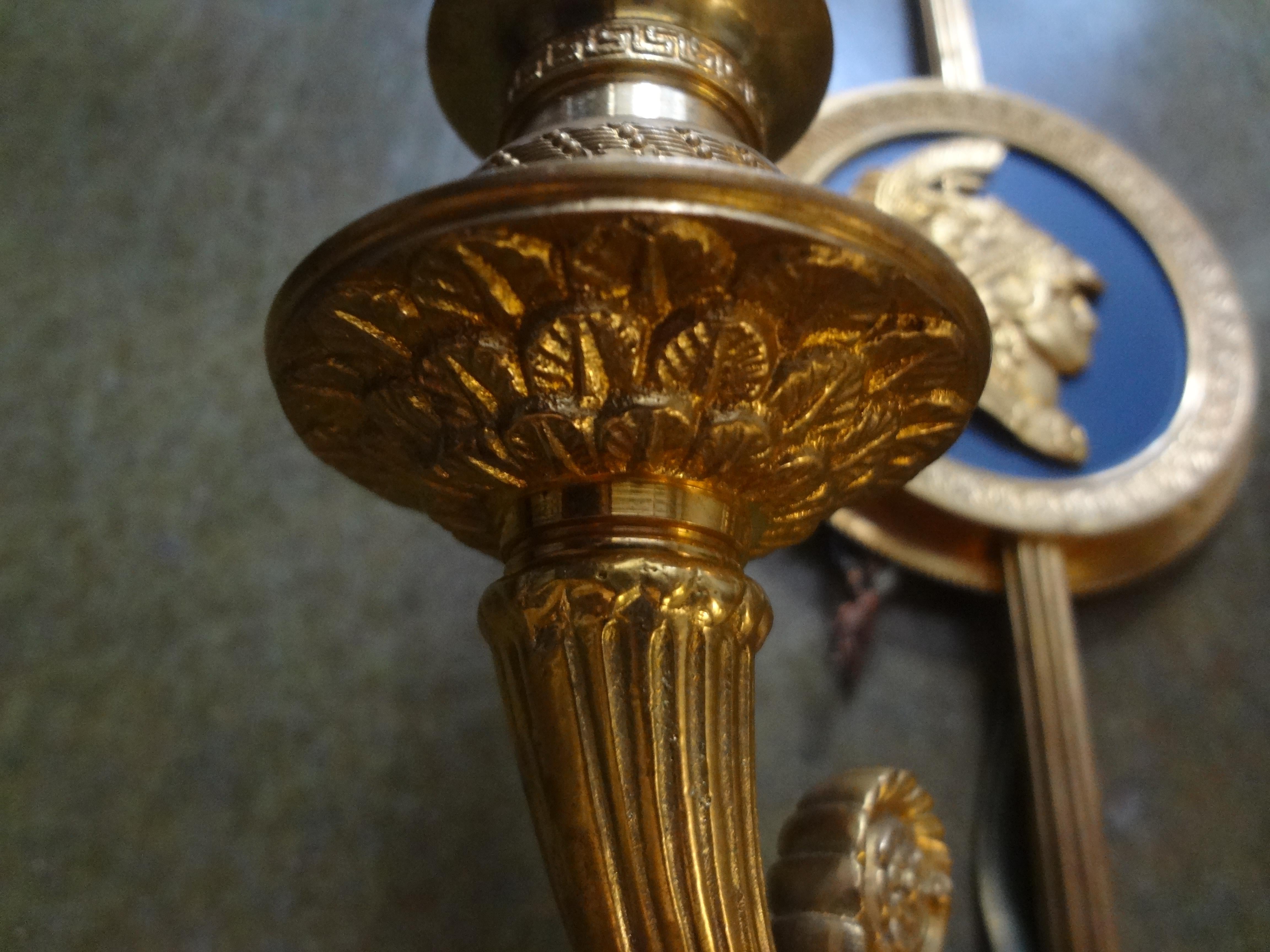 Pair of Italian Neoclassical Style Brass Arrow Sconces 2
