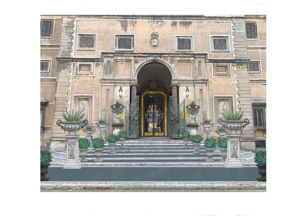 Paar italienische monumentale Stein-Gartenvasen im neoklassischen Stil im Angebot 6