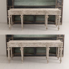 Pair of Italian Neoclassical Style Painted Console Table