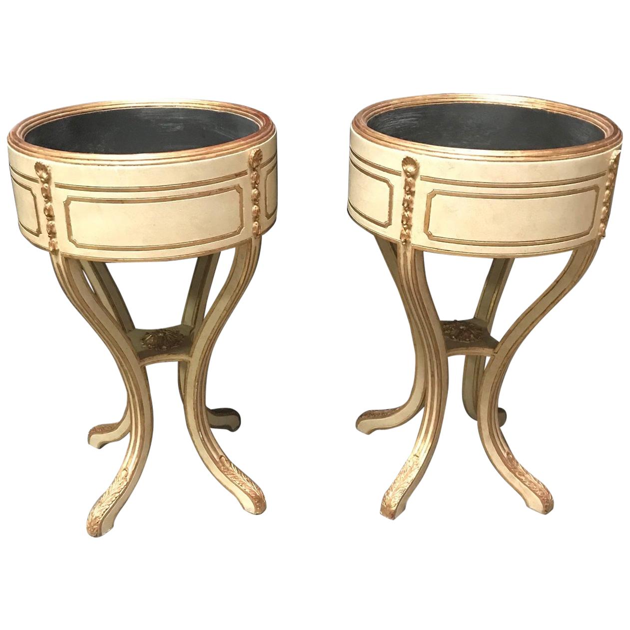 Pair of Italian Neoclassical Style Painted Jardinière