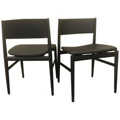 Vintage Pair of Italian "Neve" Armchairs in Black Ash by Piero Lissoni for Porro