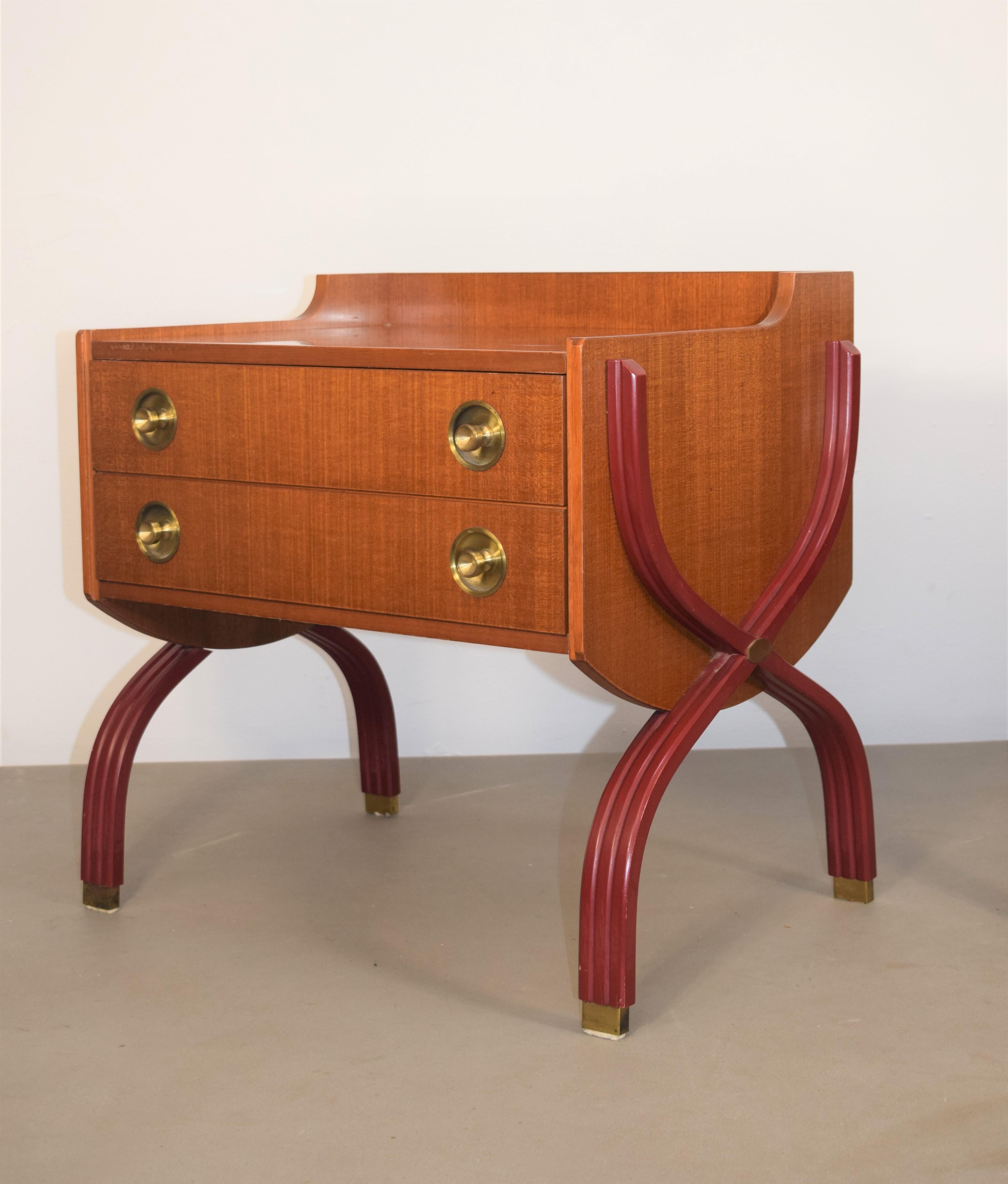 Late 20th Century Pair of Italian Nightstands, 1970s For Sale