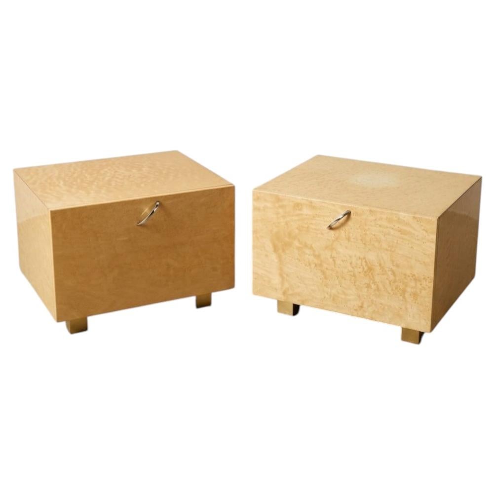 Pair of italian nightstands by Giovanni Offredi for Saporiti 1980s