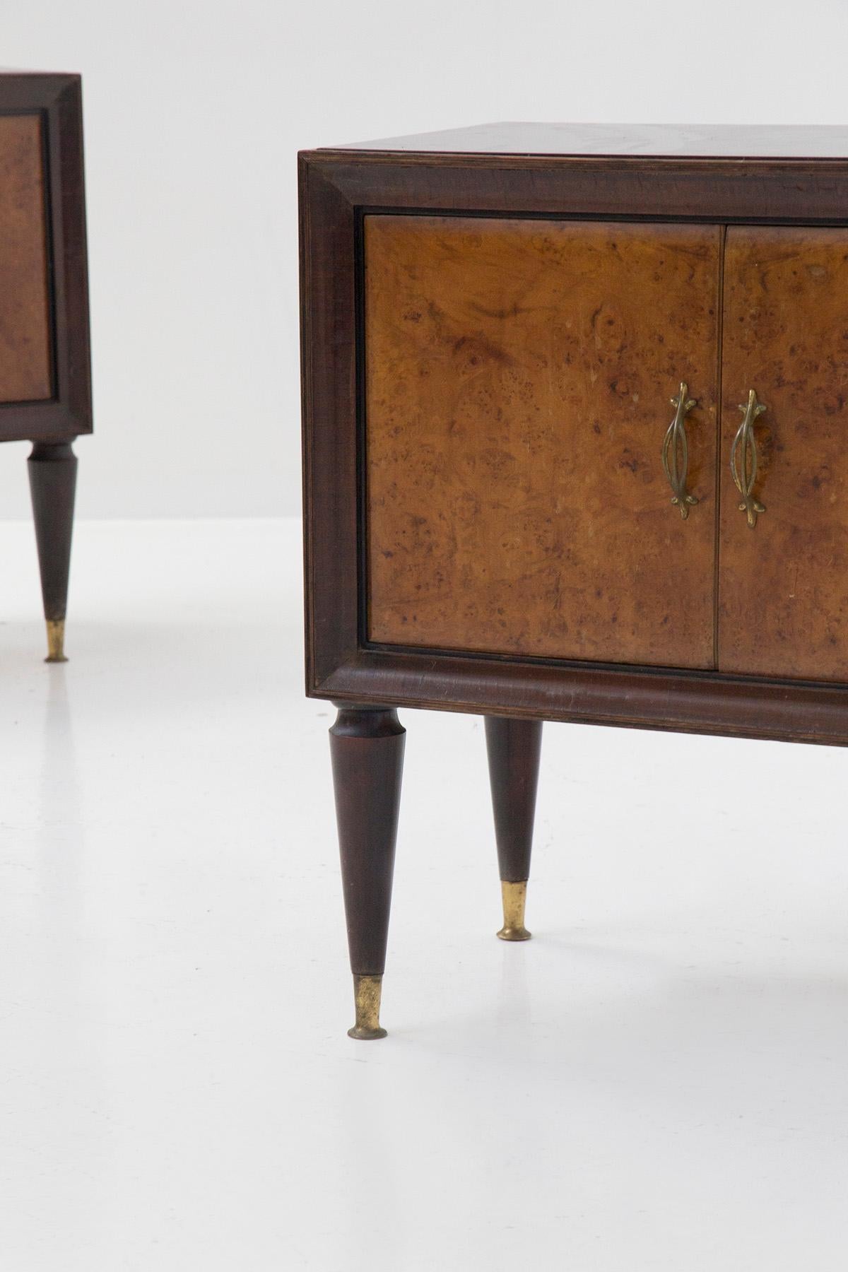 Mid-20th Century Pair of Italian Nigth Stand Attributed to Paolo Buffa For Sale