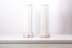 Pair of Italian Oak Pedestals from the Beginning of the 20th Century