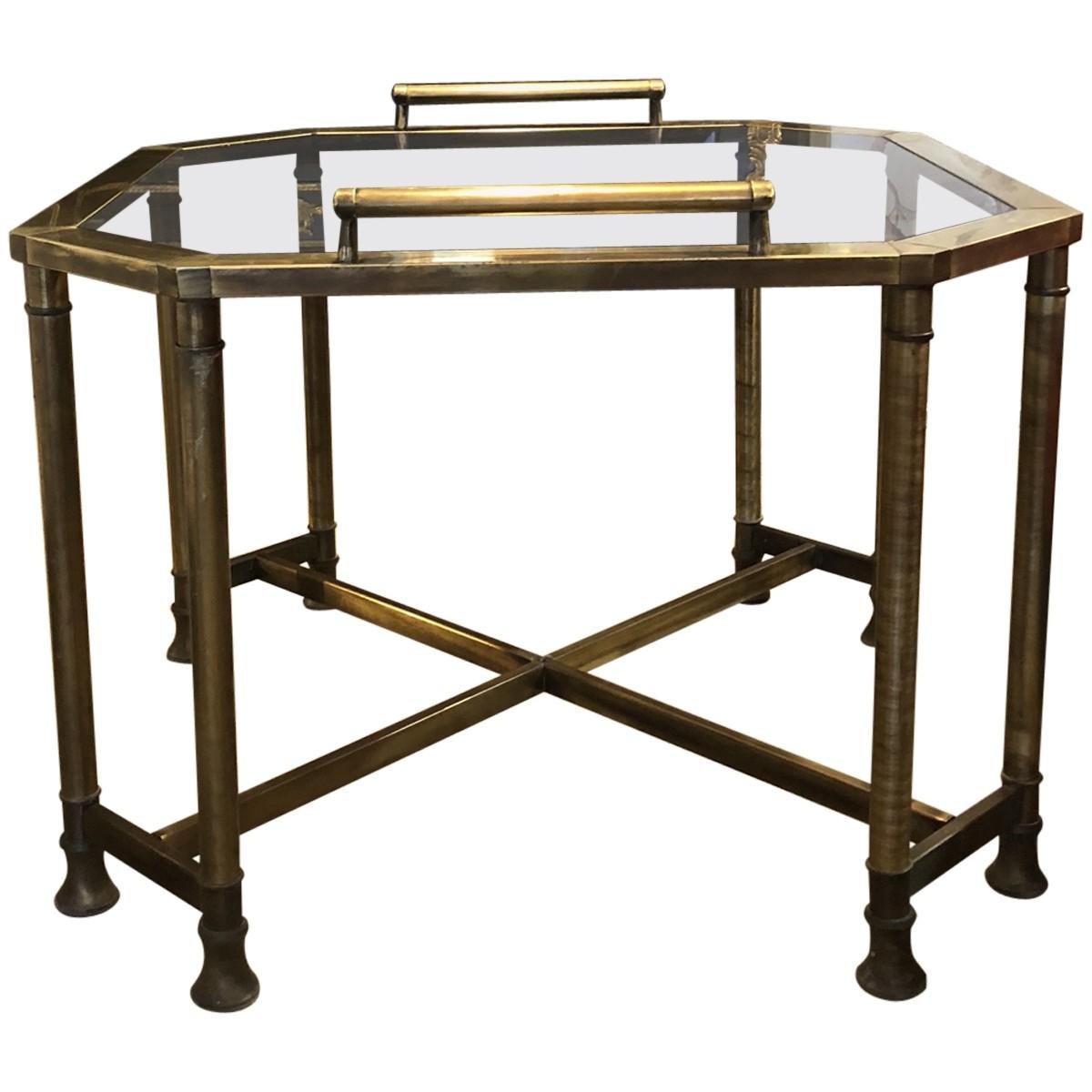 Modern Pair of Italian Octagon Side Tables Coffee Tables, Late-20th Century