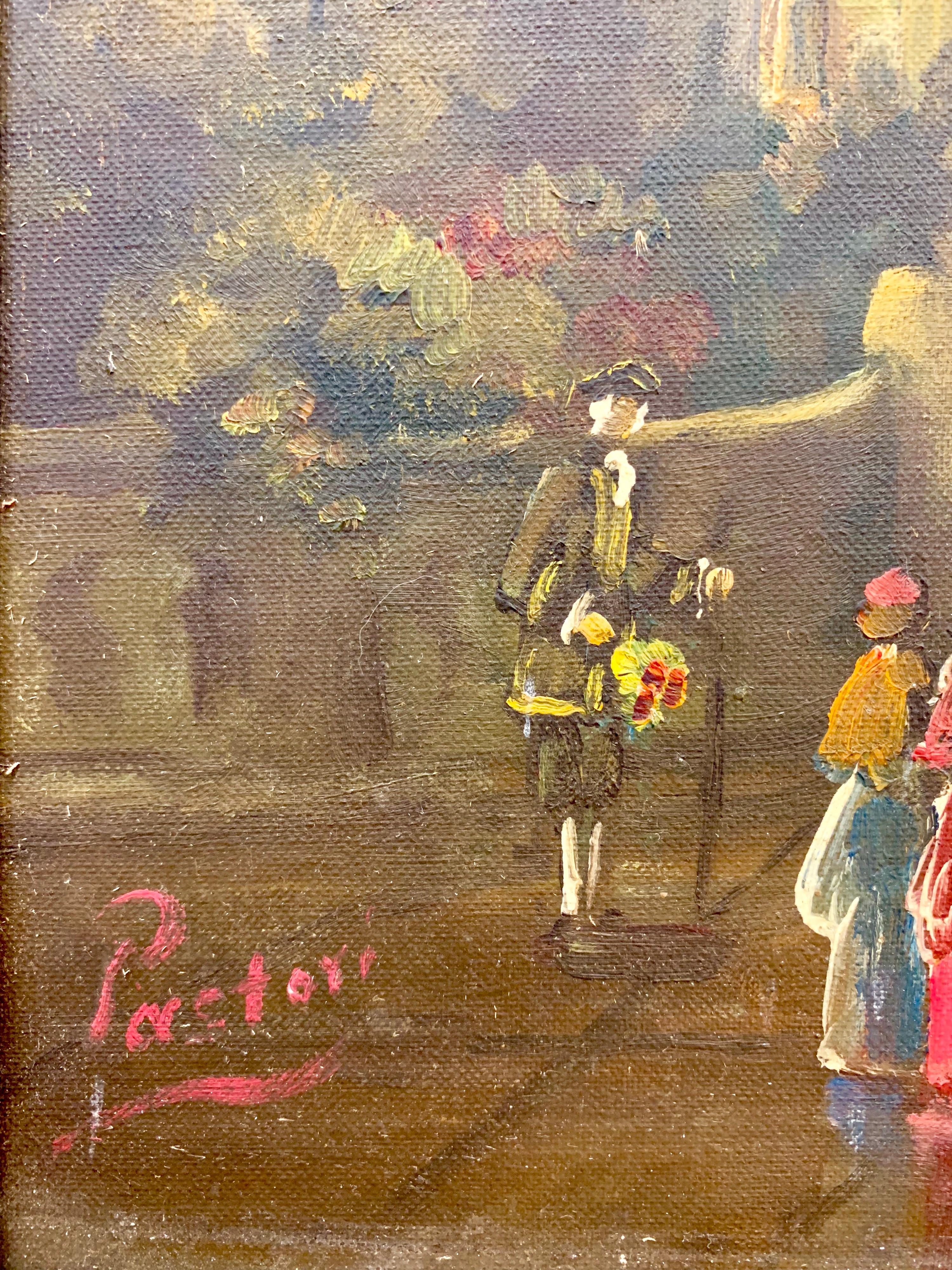 Pair of Italian Oil Paintings in Giltwood Frames by the Artist Pastori In Good Condition In West Hartford, CT