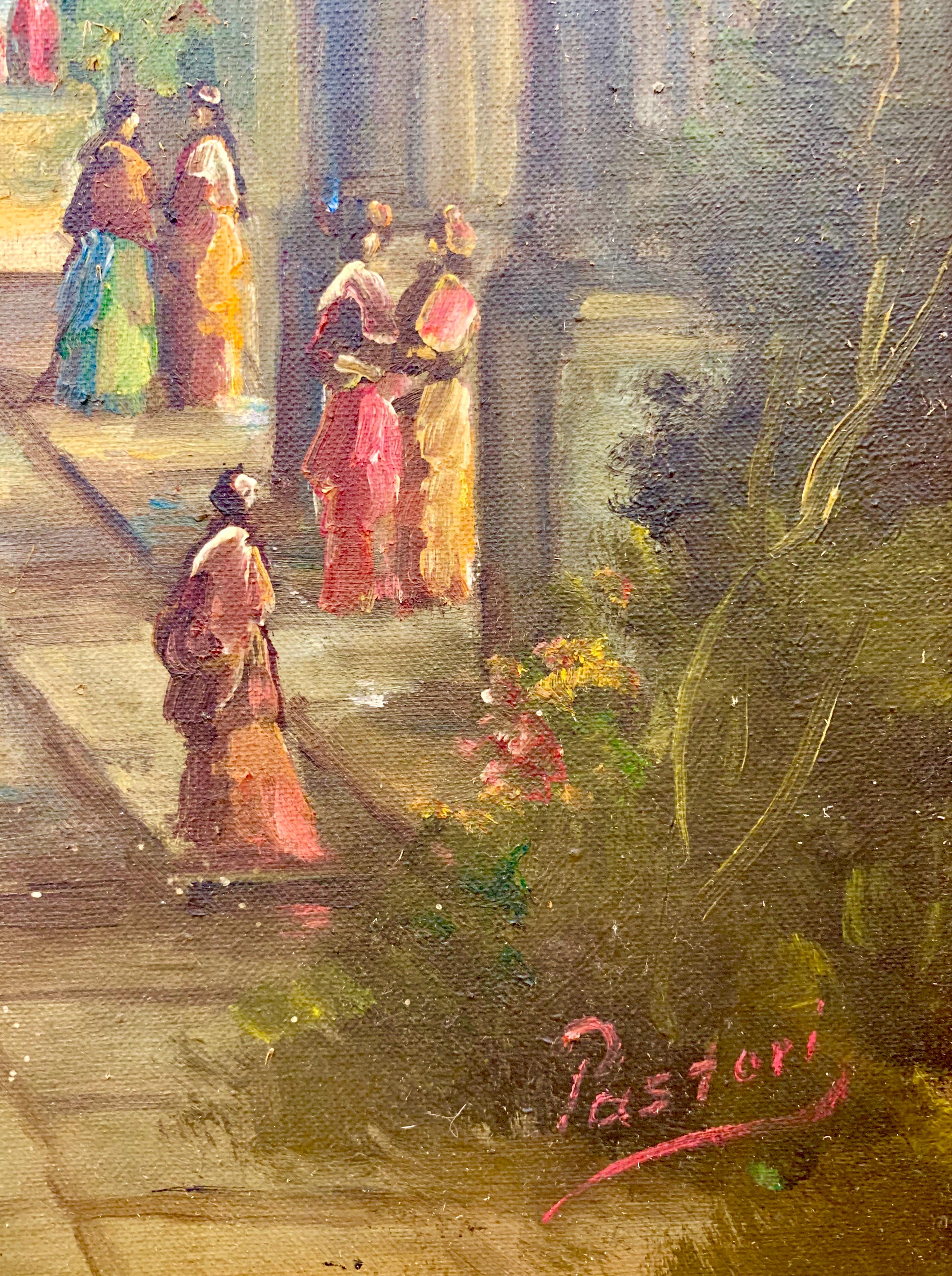 Pair of Italian Oil Paintings in Giltwood Frames by the Artist Pastori 1