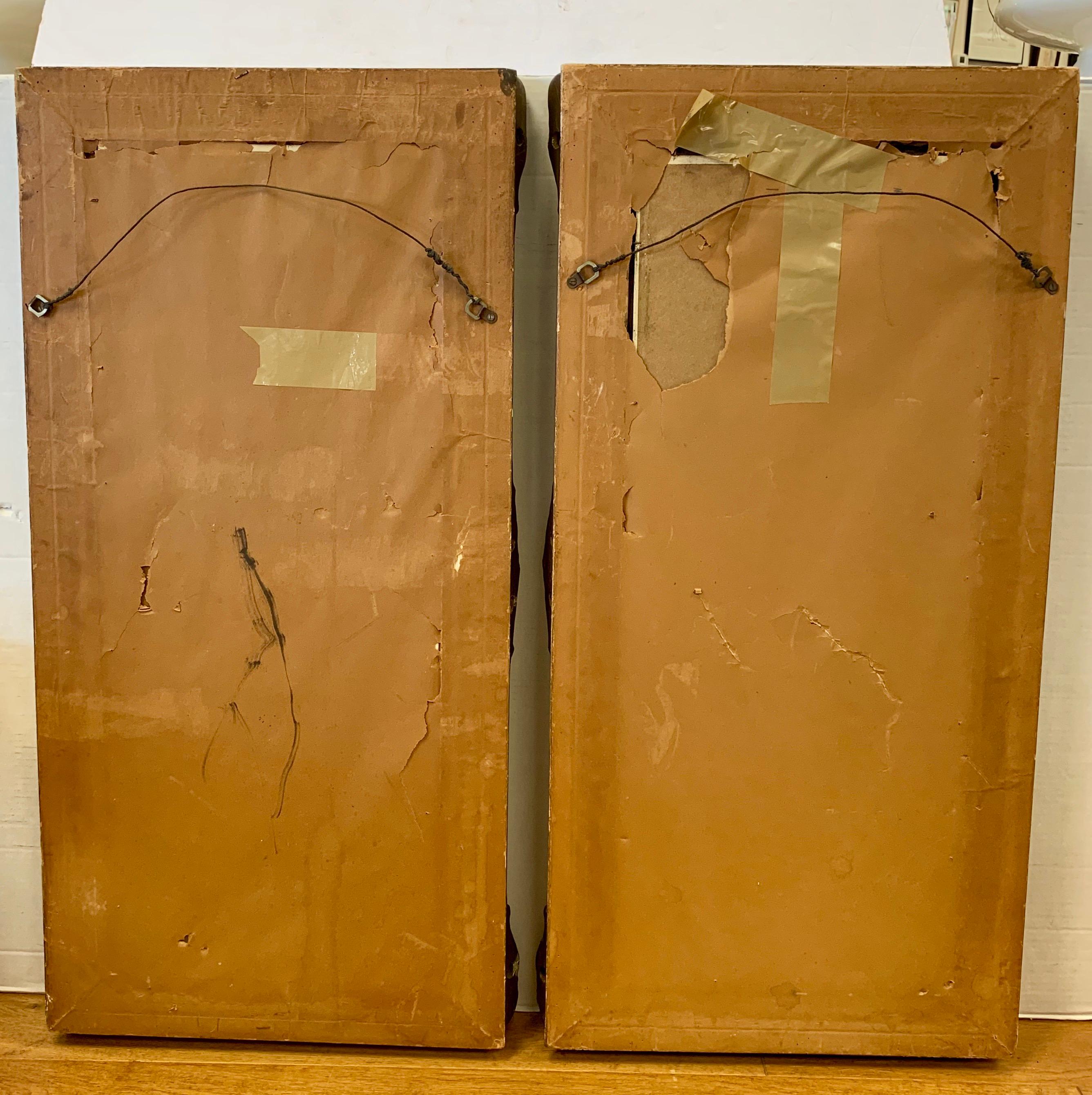 Pair of Italian Oil Paintings in Giltwood Frames by the Artist Pastori 3
