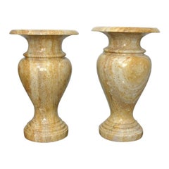 Pair of Italian Onyx Urns Pair of Italian Onyx Urns