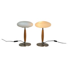 Pair of Italian Opaline Table Lamp, 1990s