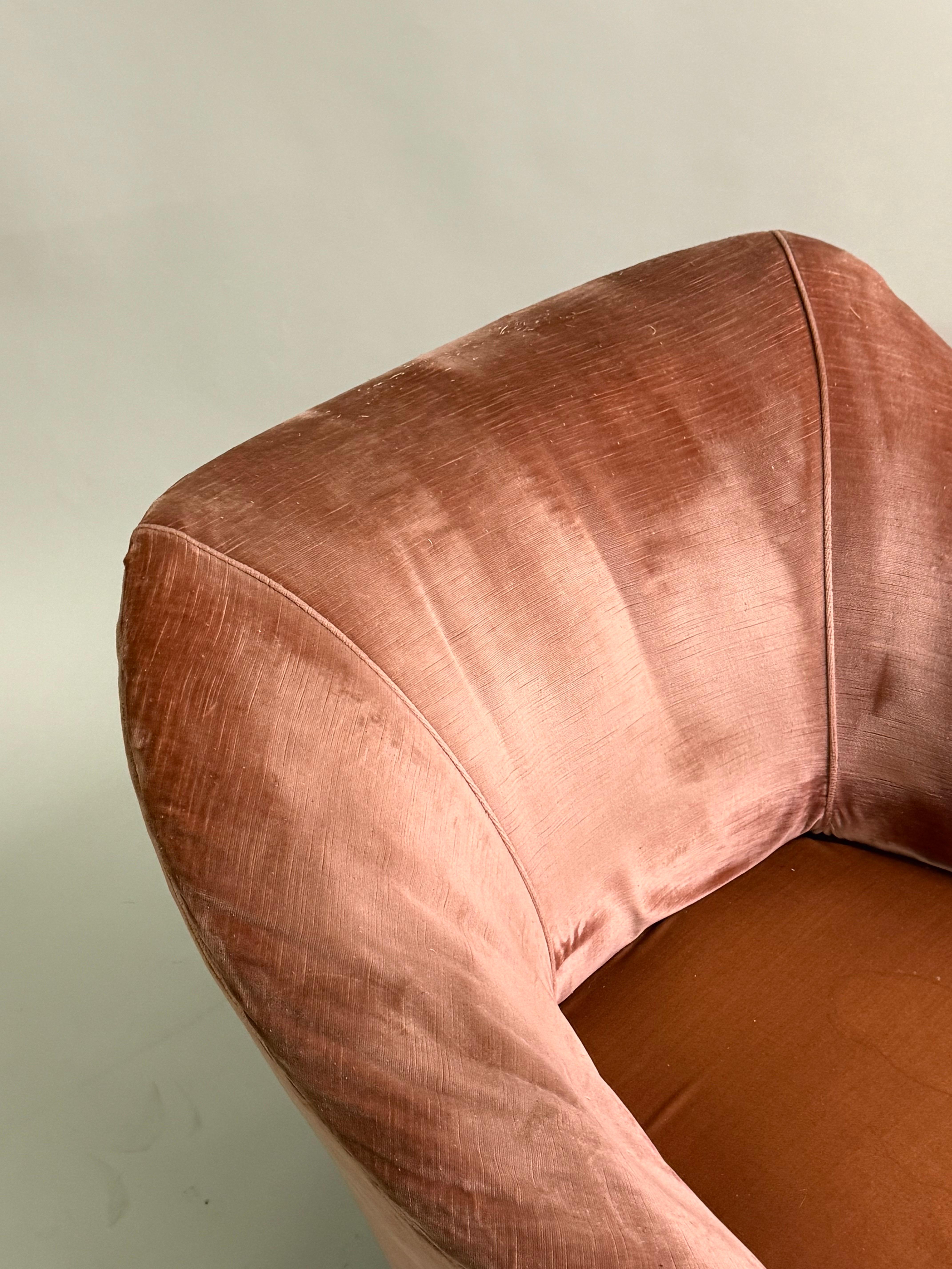 Paar italienische organische moderne Loungesessel der Organischen Moderne von Gio Ponti für Casa e Giardino im Angebot 4