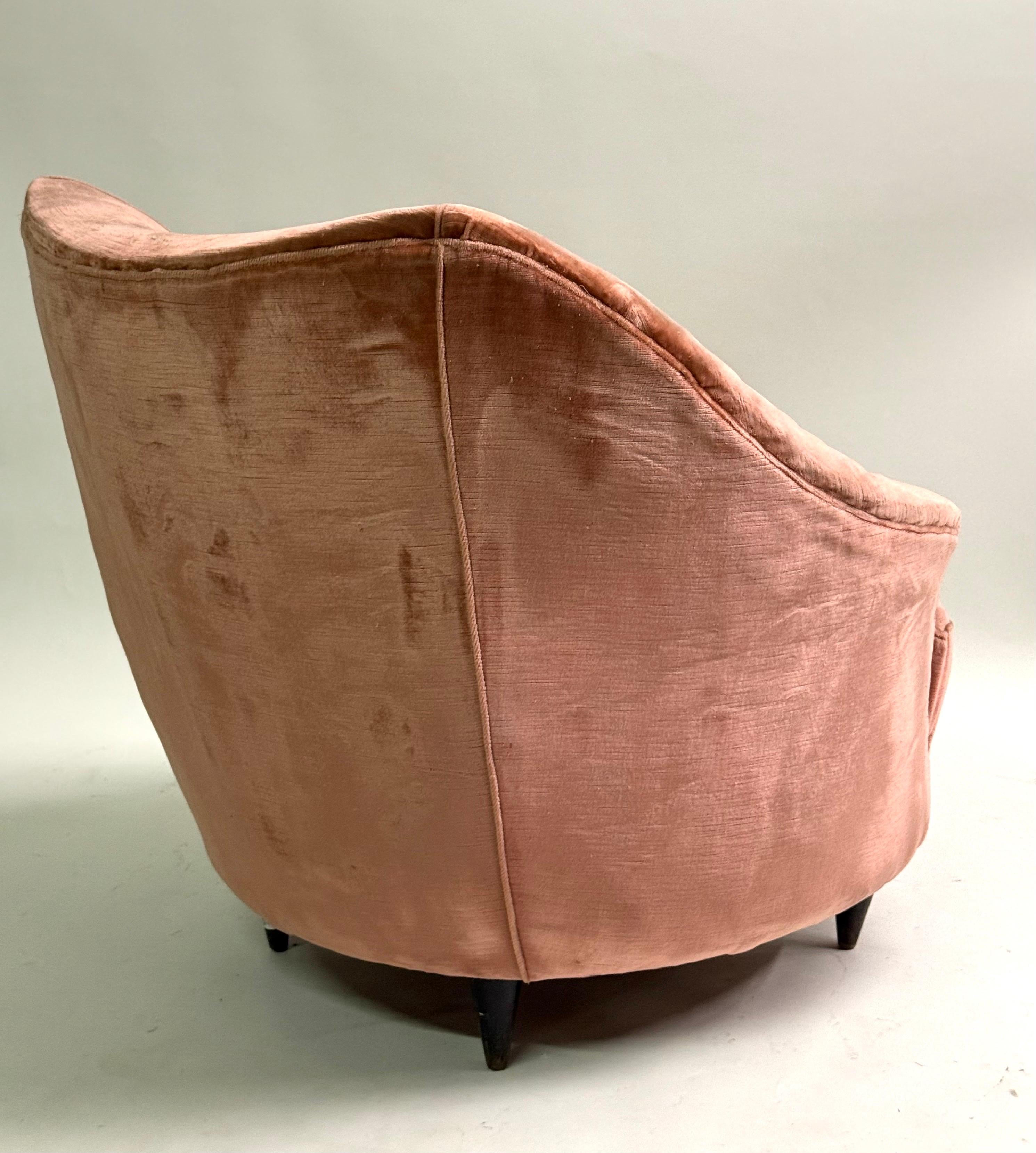 Paar italienische organische moderne Loungesessel der Organischen Moderne von Gio Ponti für Casa e Giardino (20. Jahrhundert) im Angebot