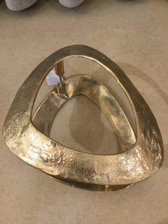 Pair of Italian Organic Modernist Bronze Sculptural Door Pulls / Handles