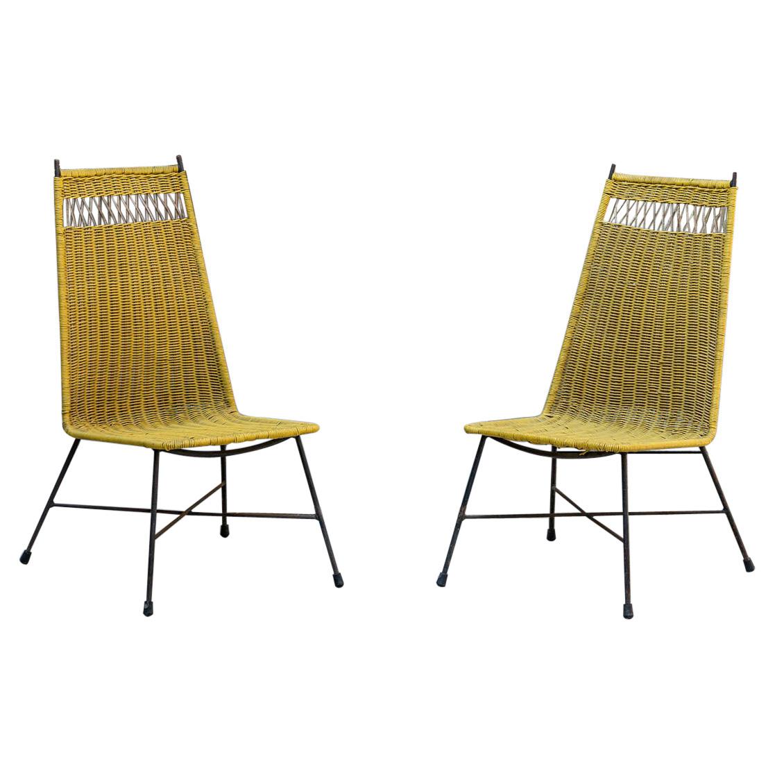 Pair of American Midcentury Iconic Metal Porch Chairs at 1stDibs