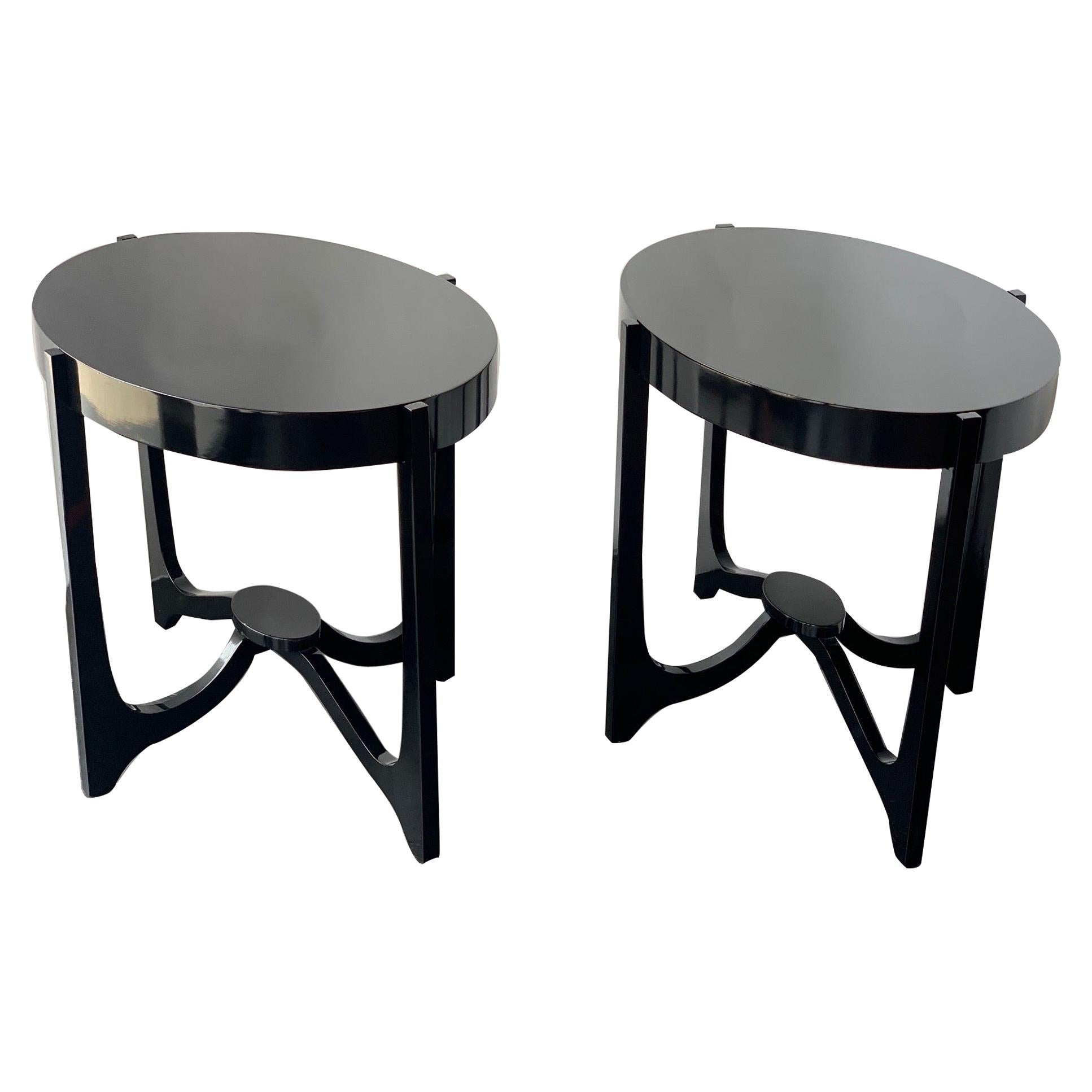 Pair of Italian Oval Side Tables