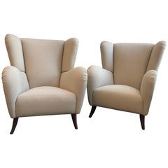 Pair of Italian Overscaled Armchairs