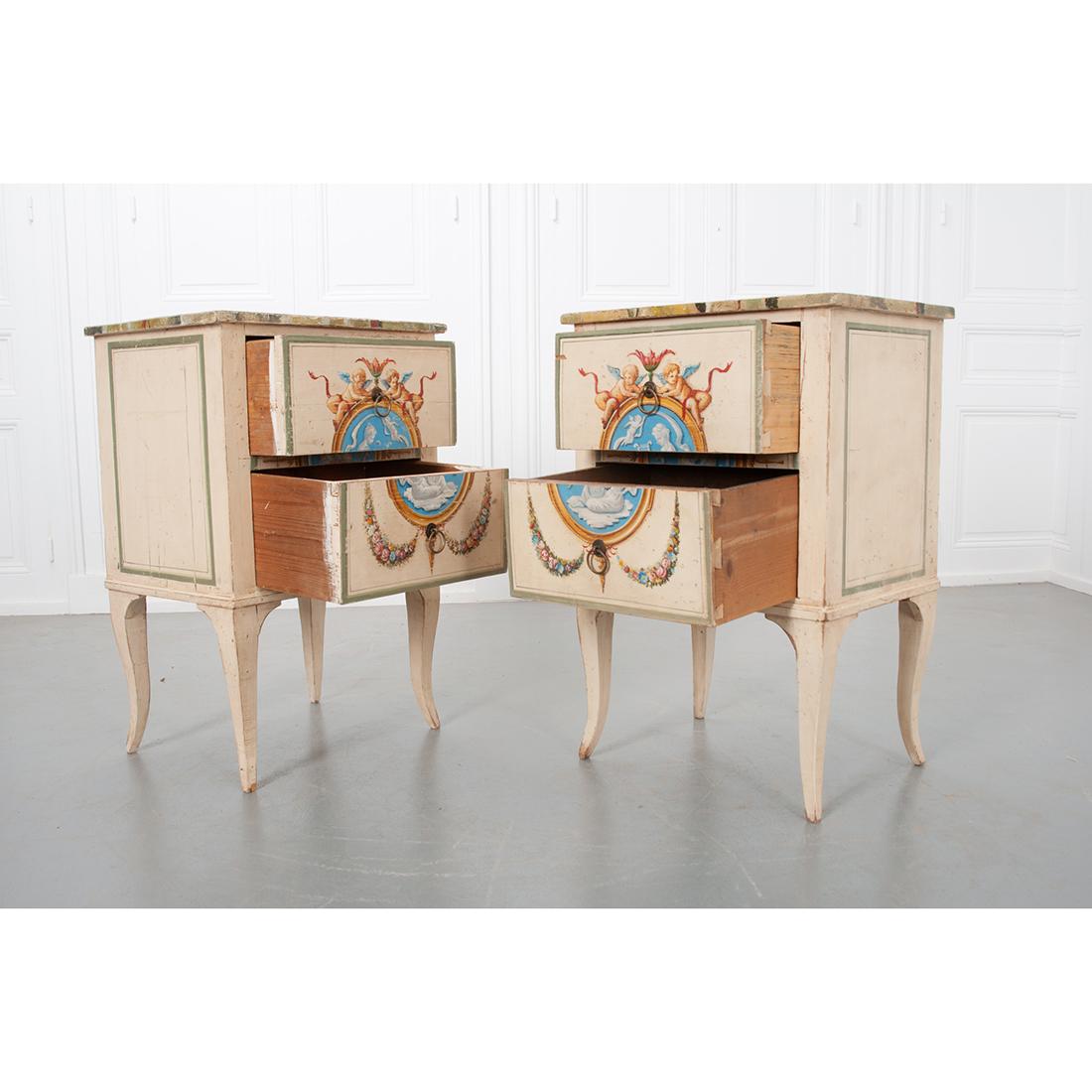 Pair of Italian Painted Chests 7