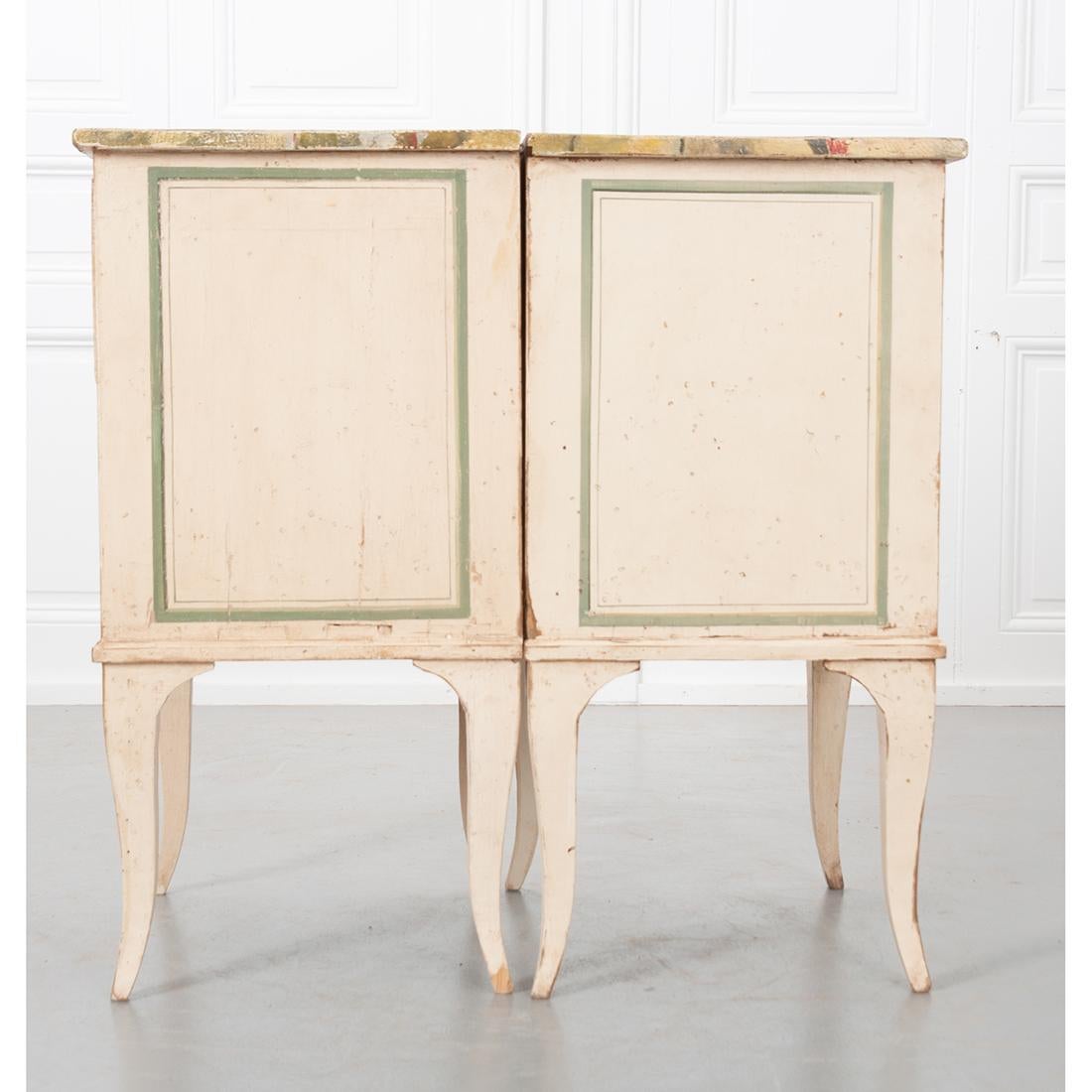 Wood Pair of Italian Painted Chests