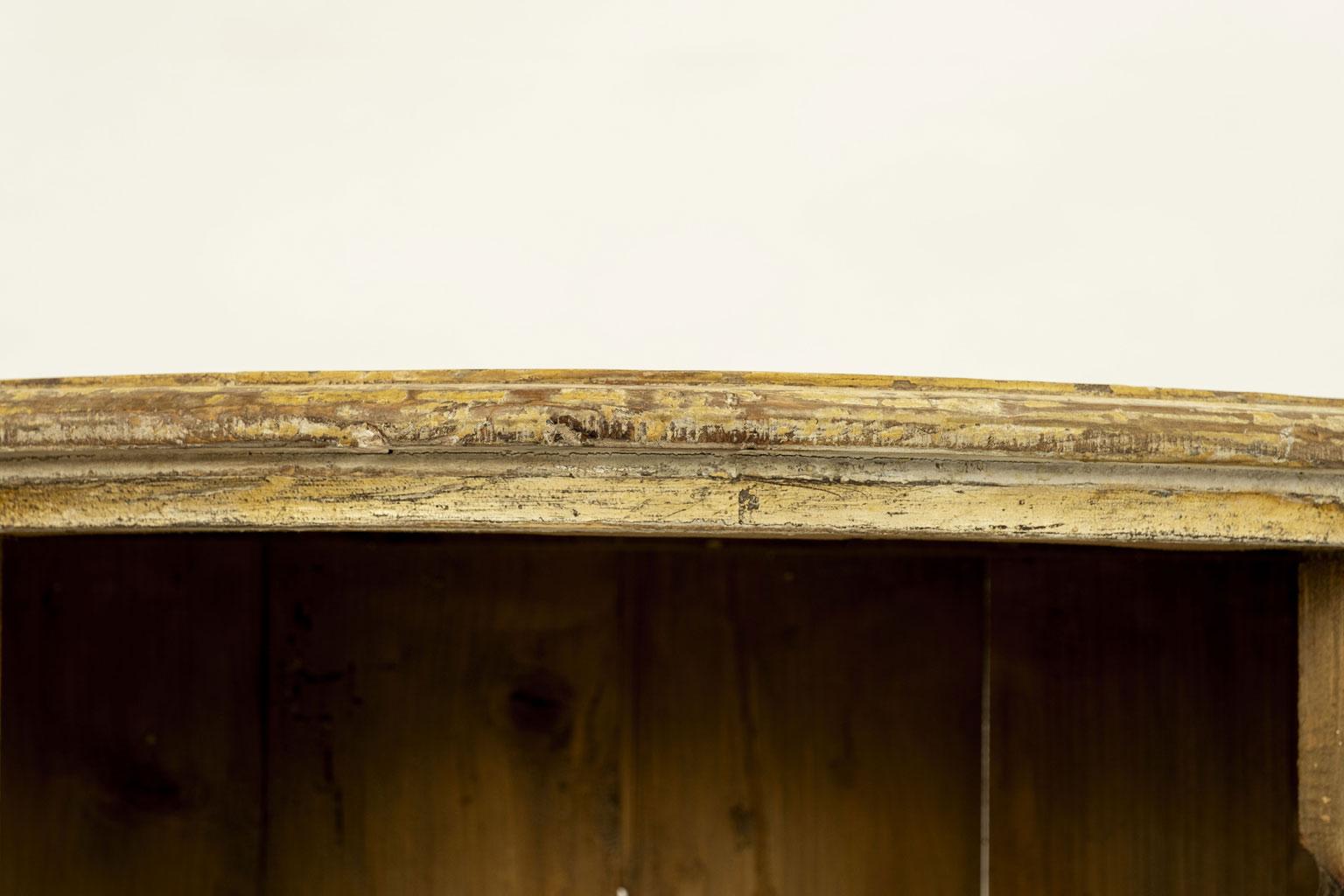 Pair of Italian Painted Demilune Console Tables 3
