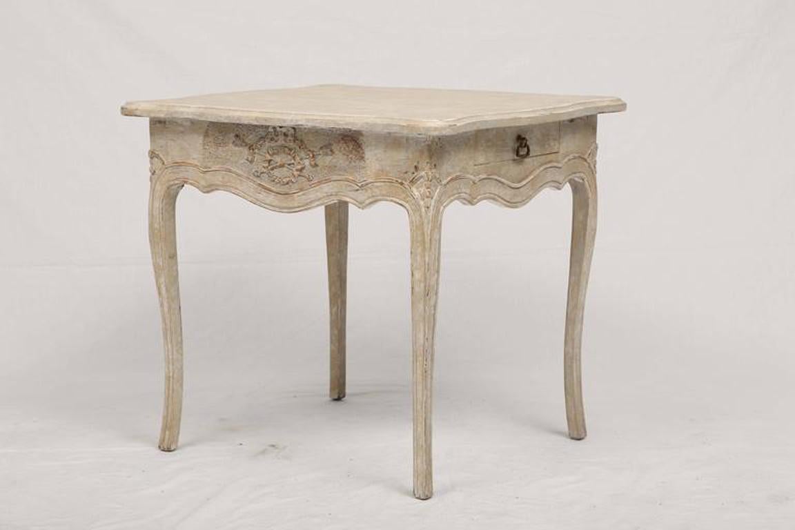 Wood Pair of Italian Painted End Tables, Circa 1940s For Sale