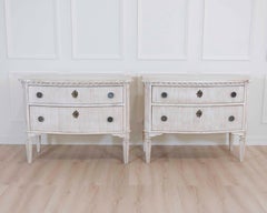 Pair of Italian Painted Neoclassical Commodes, 20th Century