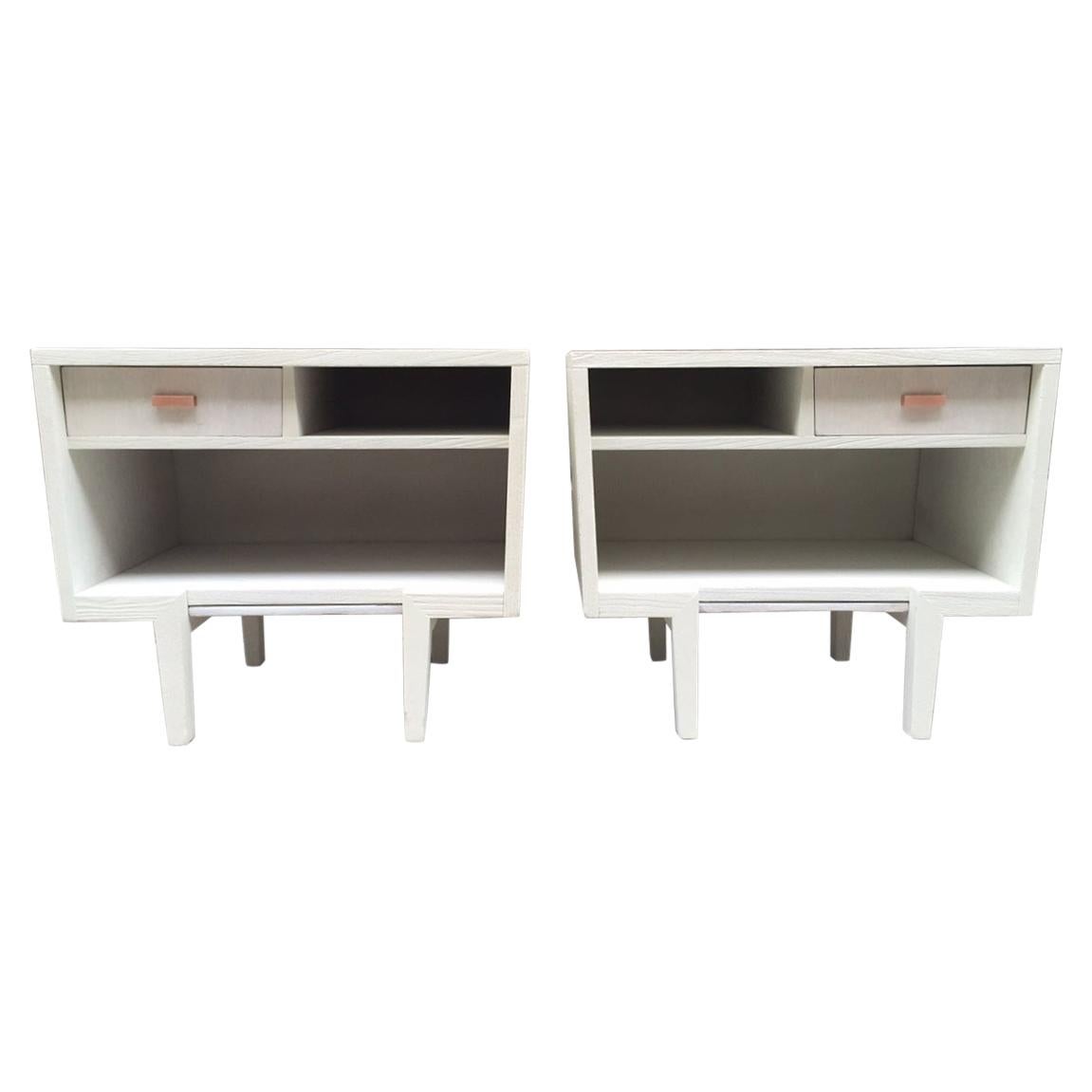 Pair of Italian Painted Nightstands Style of Gio Ponti