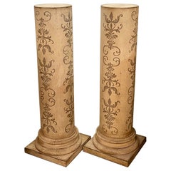 Pair of Italian Painted Wood Pedestals