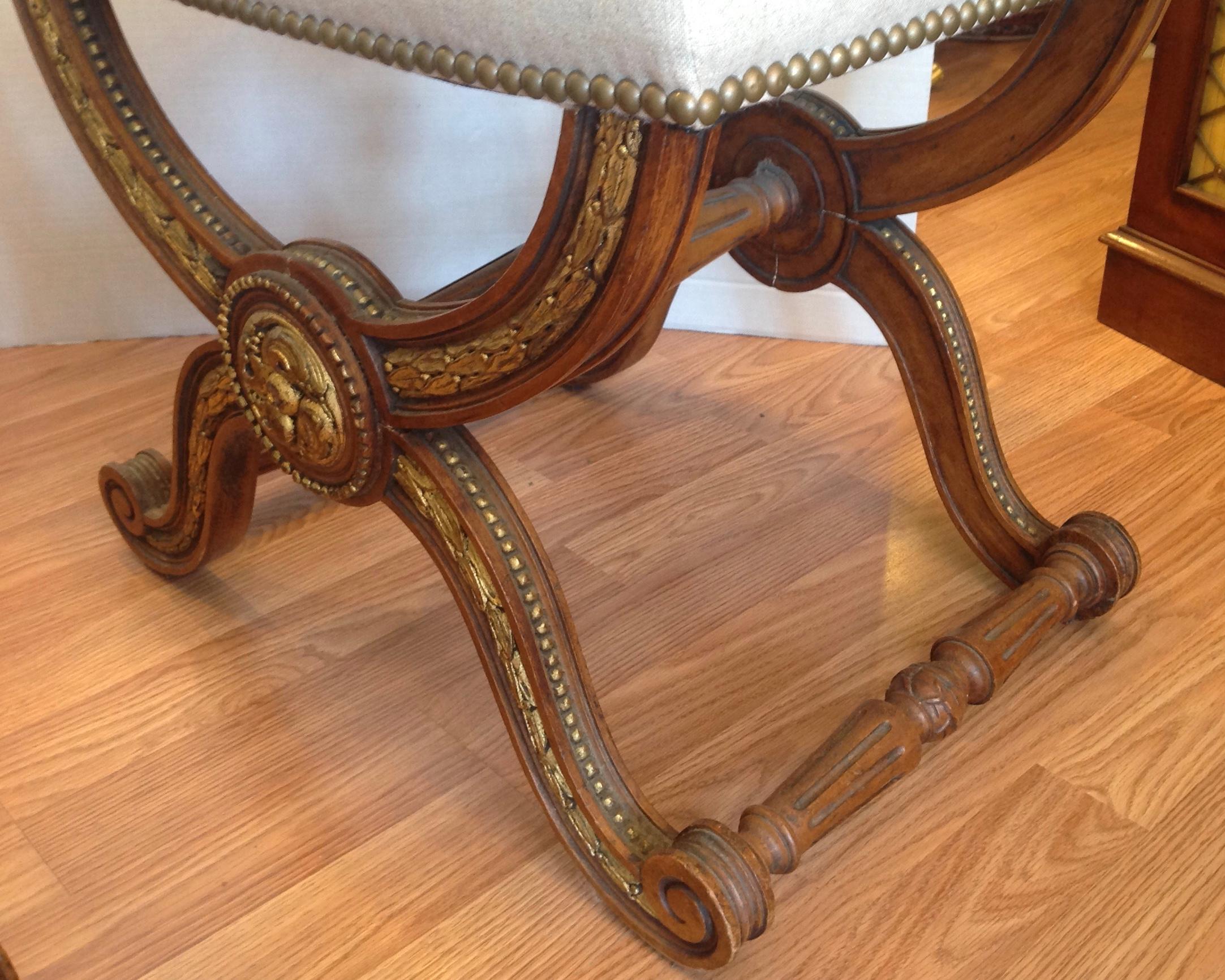 Pair of Italian Parcel-Gilt Benches 9