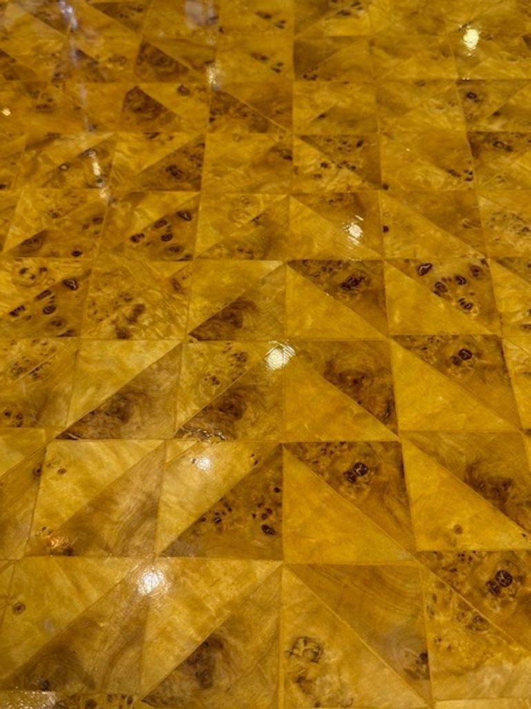 Contemporary Pair of Italian Parquetry Side Tables For Sale
