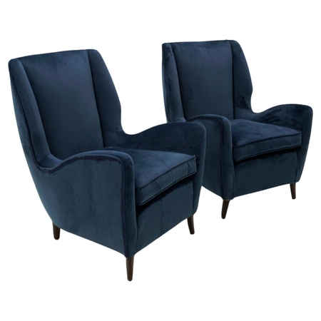 Pair of Italian Paulo Buffa Style Lounge Chairs.  Priced for Reupholstery.