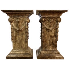 Pair of Italian Pedestal Dining Table Bases Late 20th Century