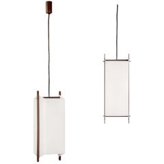 Vintage Pair of Italian Pendant Lamps by Alfaplex Milano, circa 1960