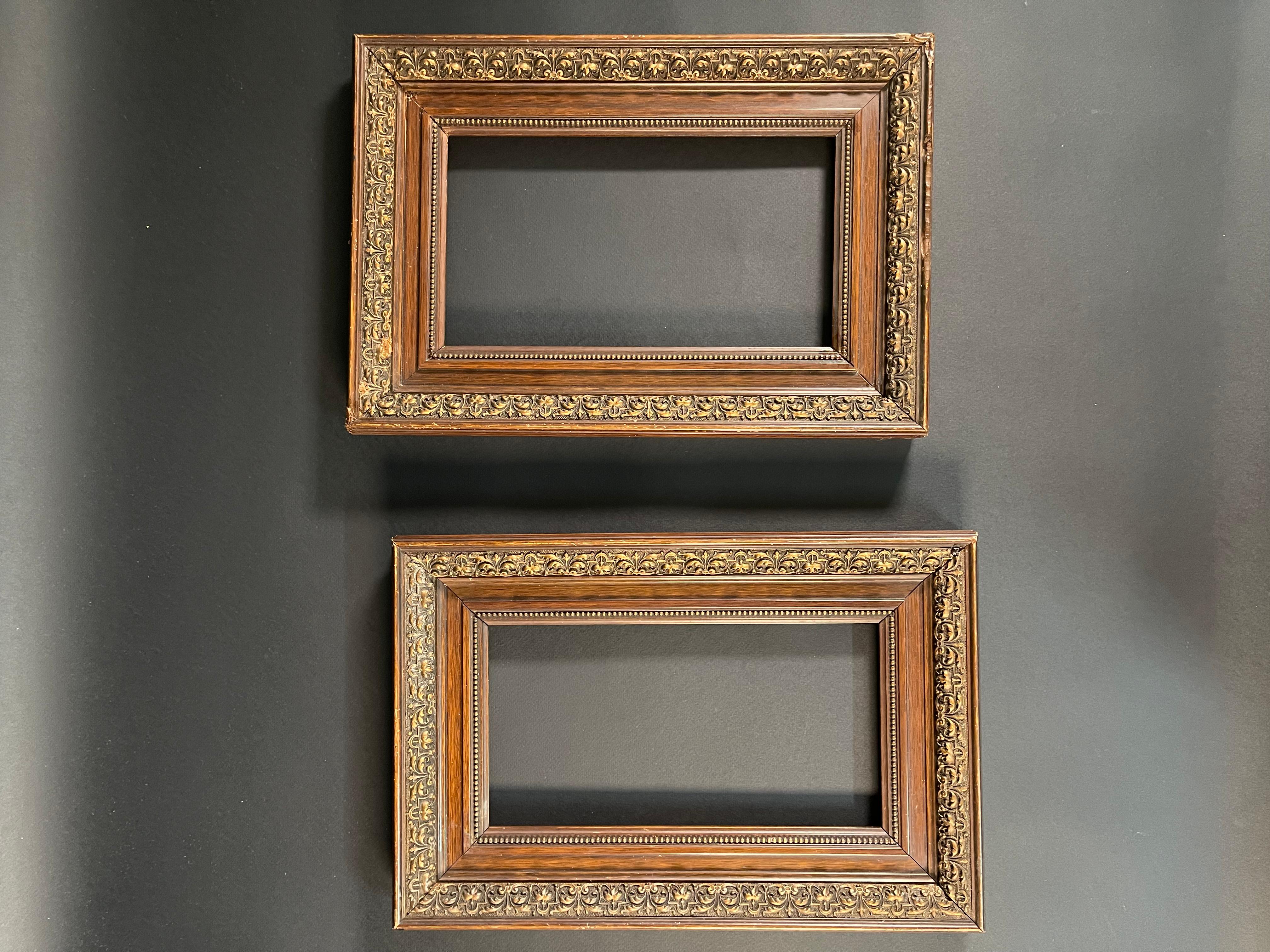 Pair of Italian Period Wood Frames Napoleon III Style For Sale