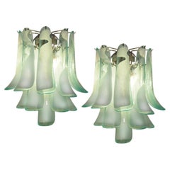 Paar italienische Petal Murano Wandleuchten
