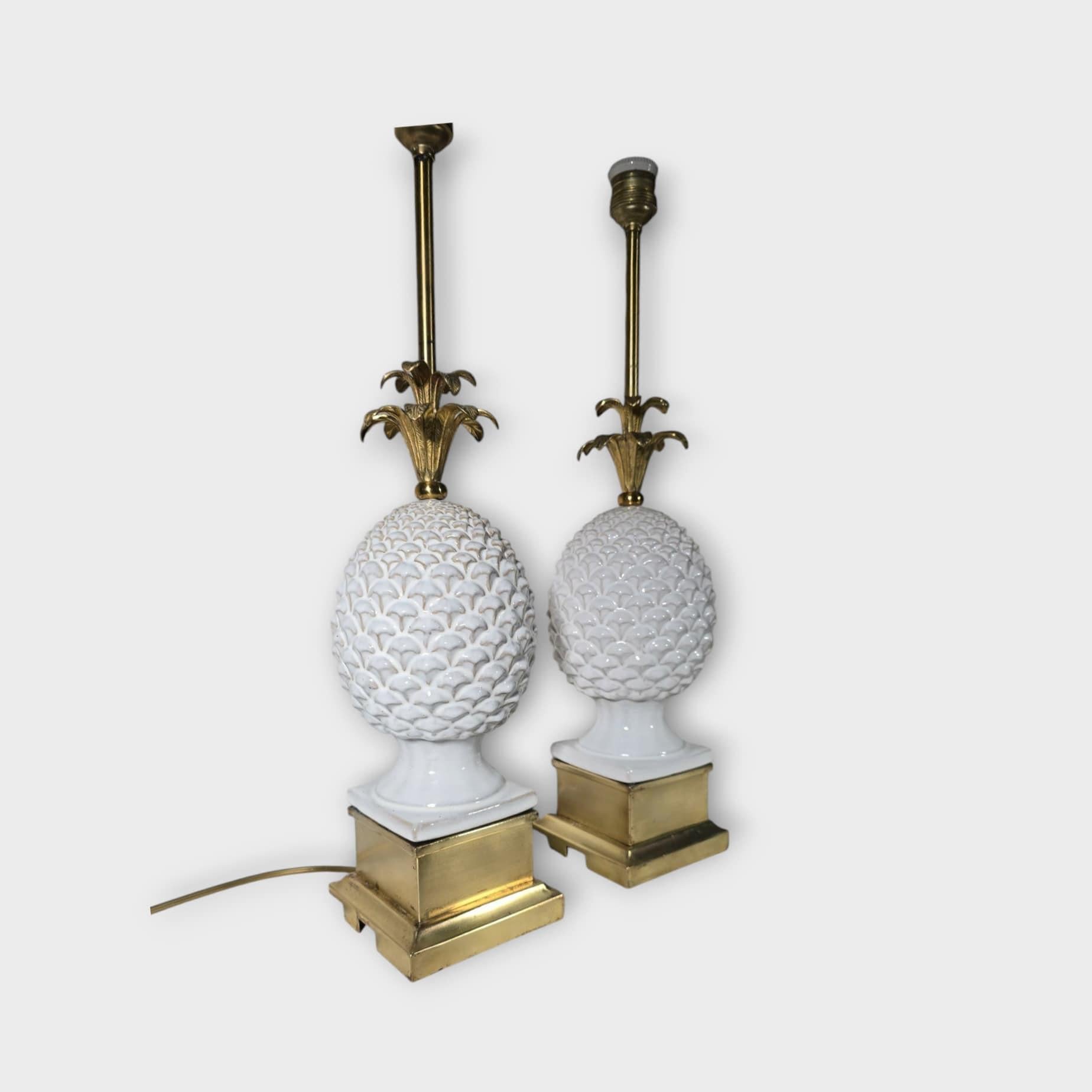 Paire de lampes ananas italiennes - années 1970 en vente 5