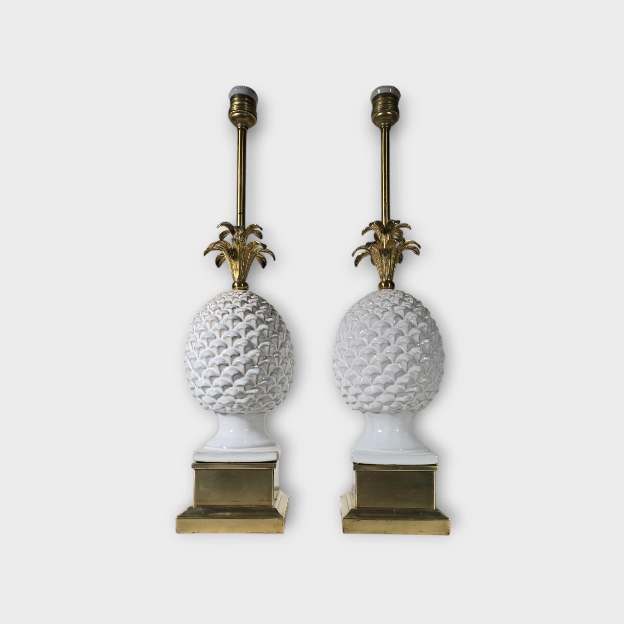 Paire de lampes ananas italiennes - années 1970 en vente 7