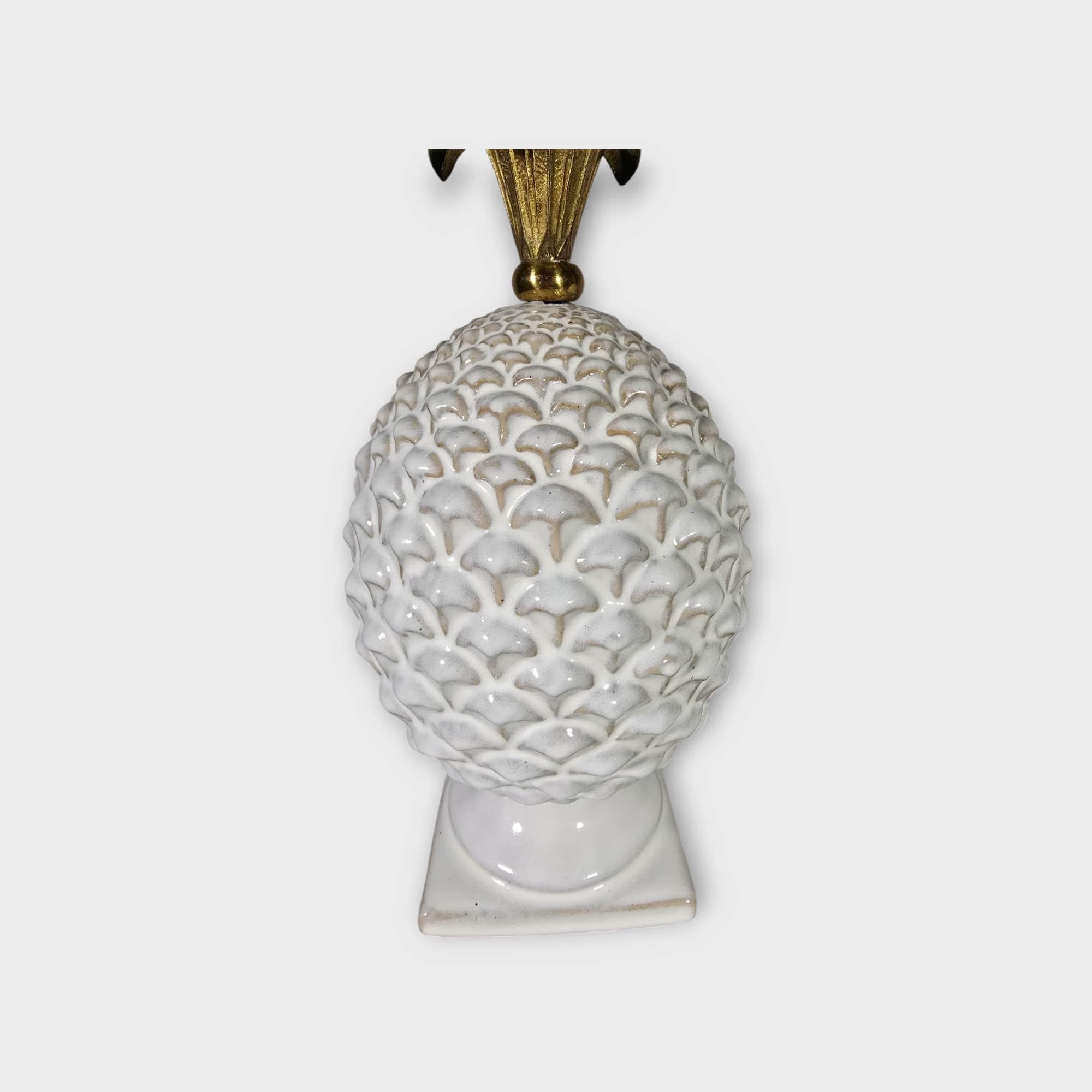 Bronze Paire de lampes ananas italiennes - années 1970 en vente