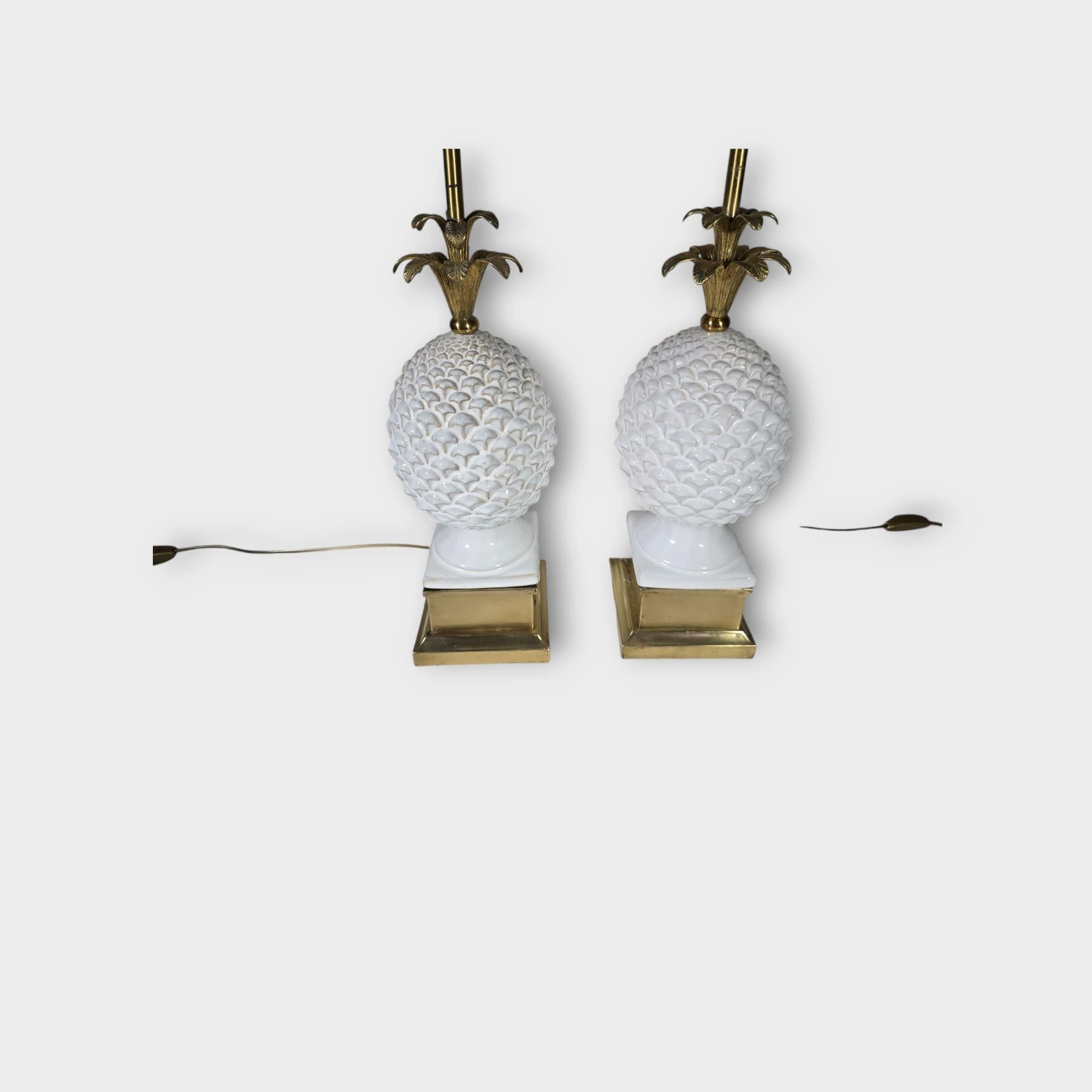 Paire de lampes ananas italiennes - années 1970 en vente 2