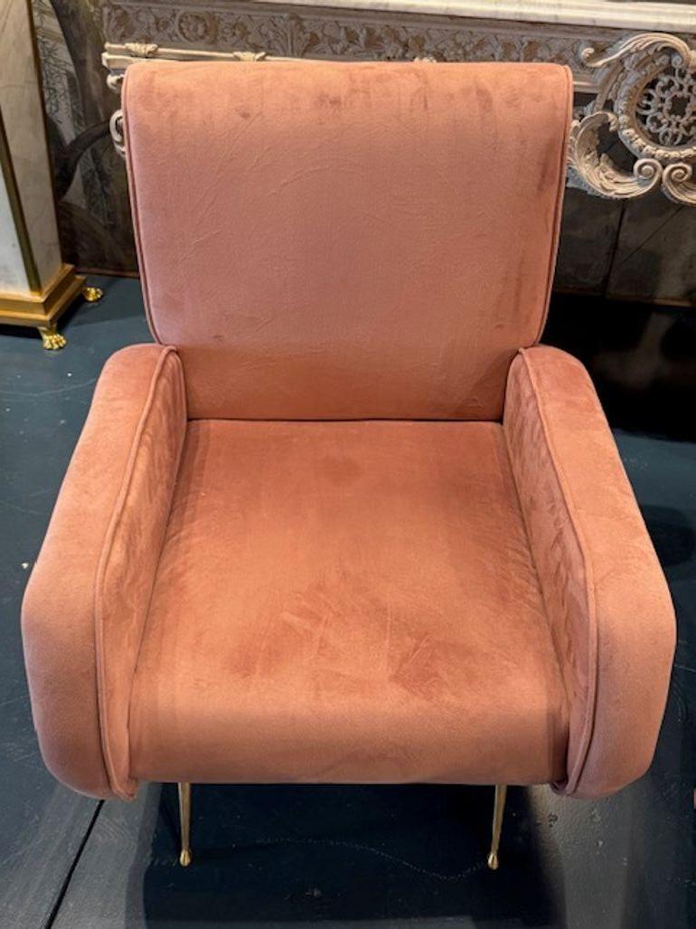 Paire de fauteuils club italiens roses d'après Marco ZanCo Bon état - En vente à Dallas, TX