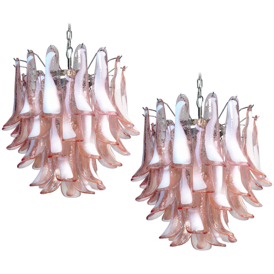 Italian Pink Shell Chandelier, Murano For Sale at 1stDibs | pink shell ...