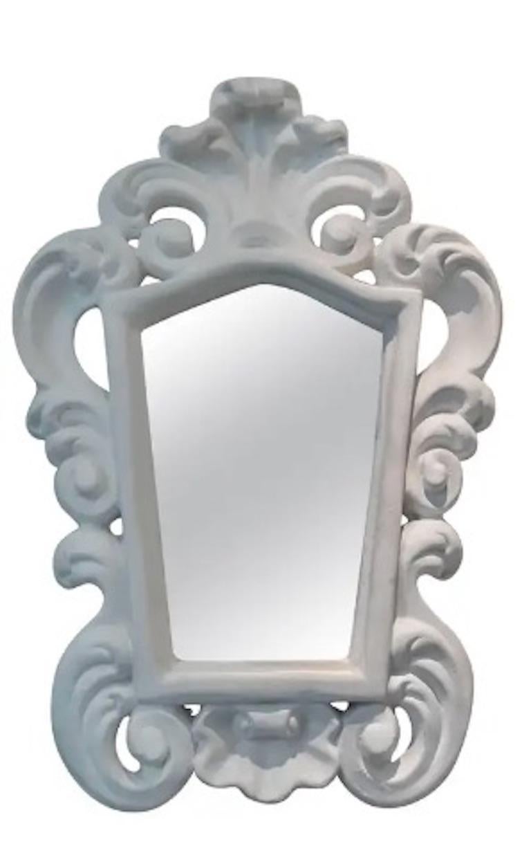 Pair of Italian Plaster Mirrors In Excellent Condition For Sale In Boston, MA
