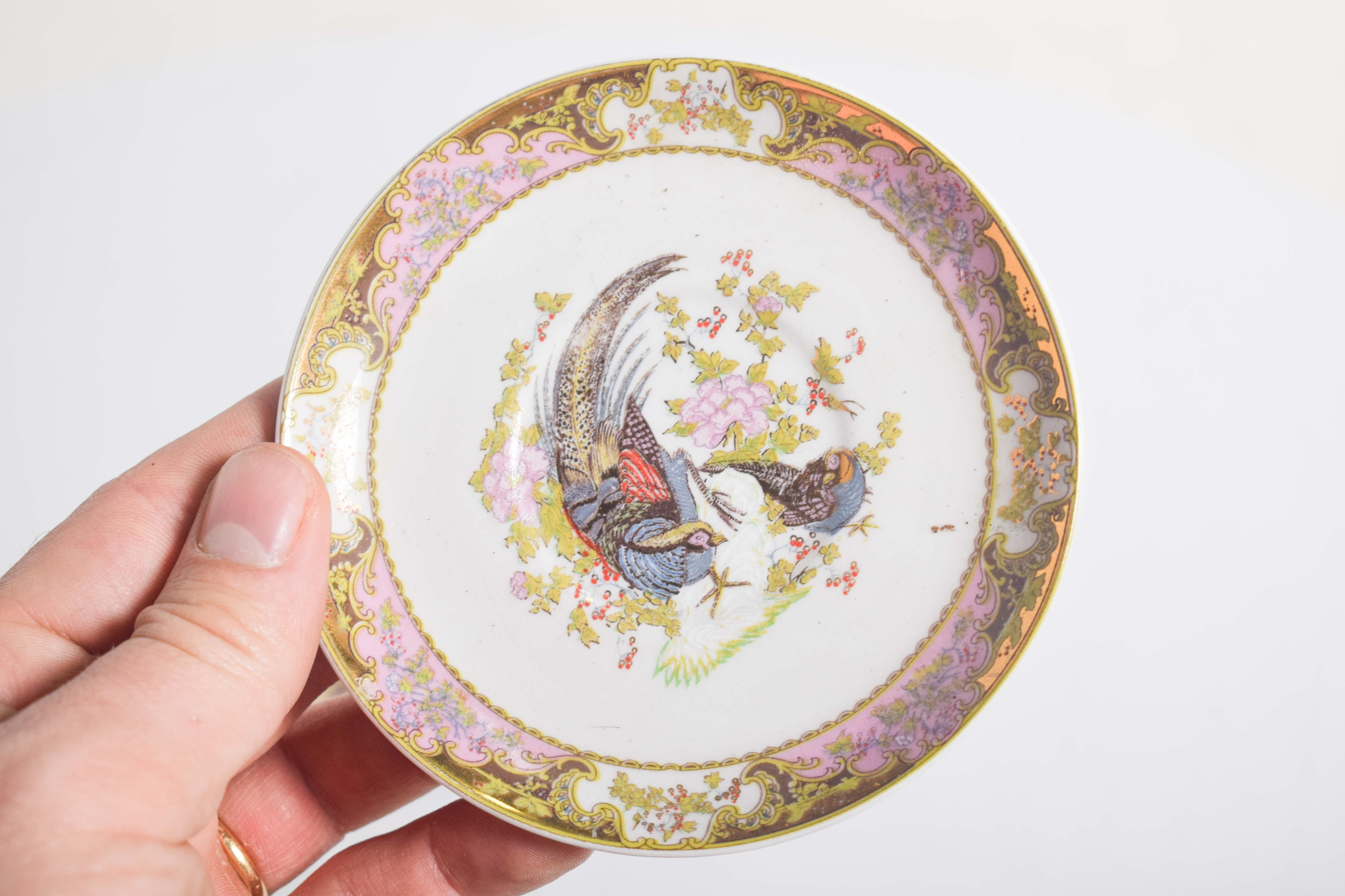 Porcelaine Paire de tasses à café italiennes en porcelaine en vente
