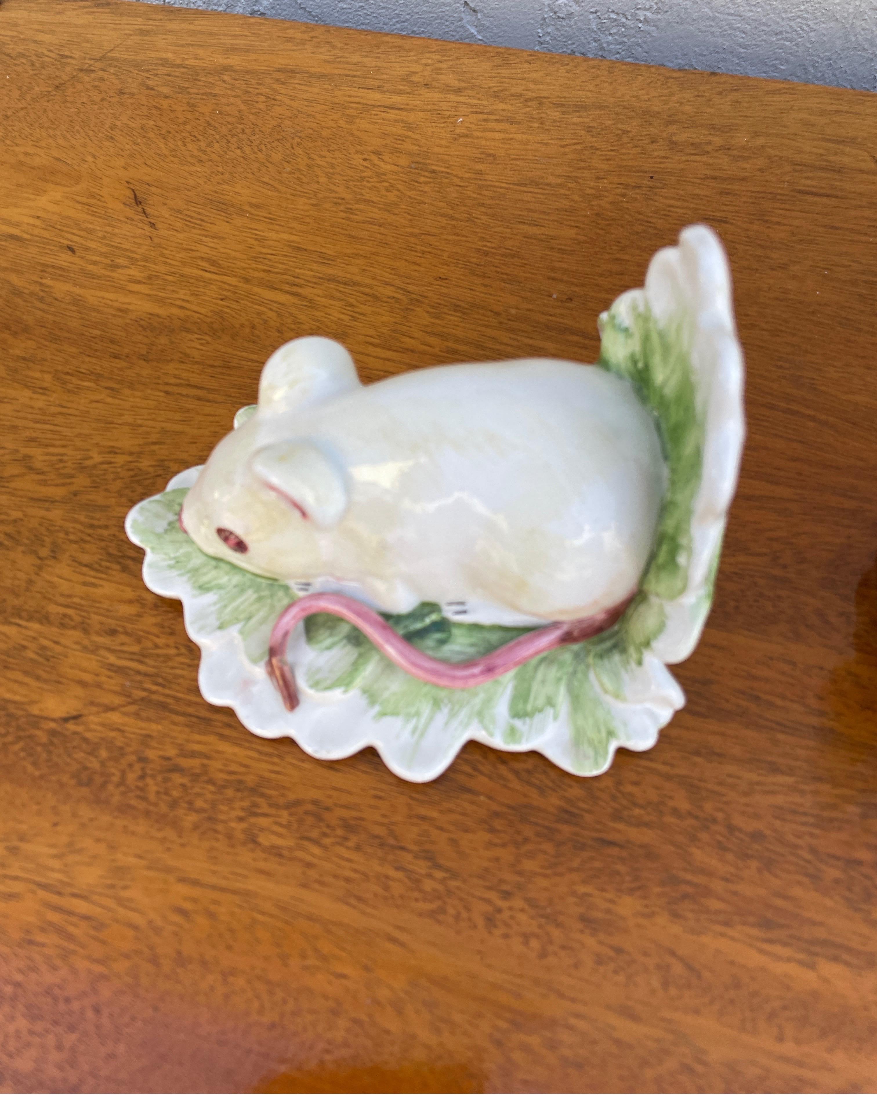 Pair of Italian Porcelain Mice For Sale 2