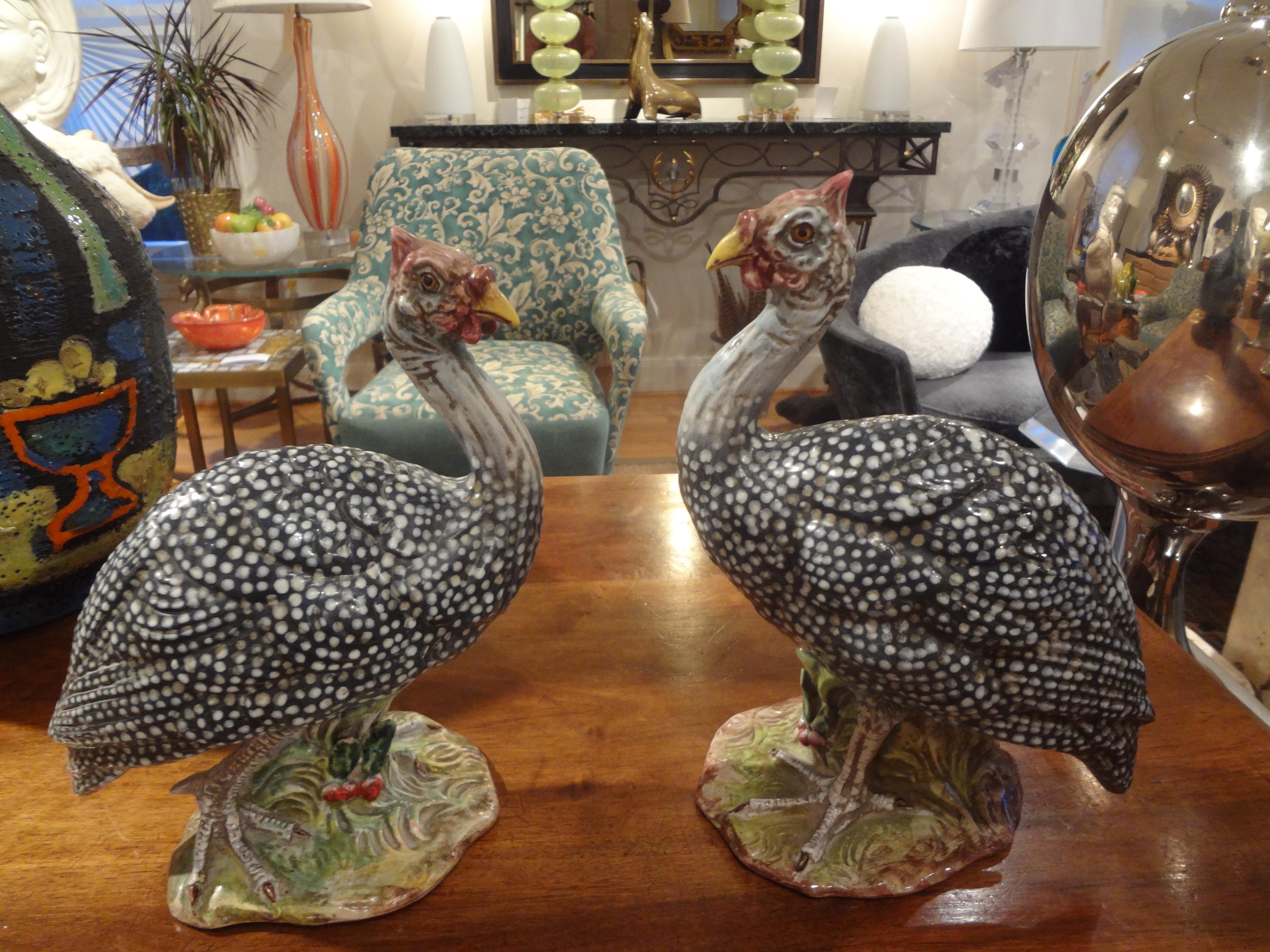 Pair of Italian Porcelain Pheasant Figures 4